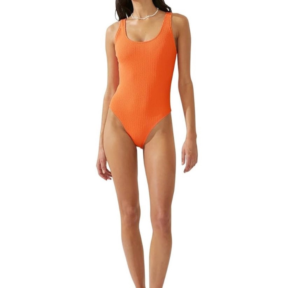 Cotton On Pomelo Crinkle One-Piece Swimsuit – Size XL – Orange